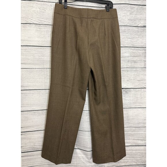 Akris Punto Wool Brown Pants Size 10 - Picture 2 of 3